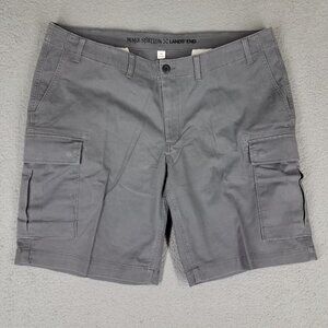 NEW Blake Shelton x Lands' End Cargo Shorts Adult 46 Gray 10" Casual Hiking Mens